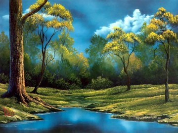 黄昏の草原 BR フリーハンドの風景 Oil Paintings